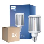 Multipack 6x Philips TrueForce LED E27 HPL Clara 42W 6000lm 360D - 840 Blanco Frio | Reemplazo 125W