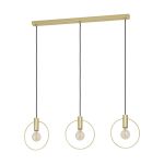 Eglo Colgante De Luz Manizales Acero Oro | IP20 - Apta para 3x E27 