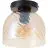 Brilliant Casto Luz de techo Vidrio Metal Negro Beige | 190mm - Apta para 1x E27