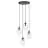 Emibig Colgante De Luz Astral Acero Negro | Apta para 4x E14 - Max 10W