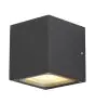 SLV Sitra Cube Luz De Pared Aluminium Gris | Al Aire Libre - IP44 - Apta para 2x GX53 