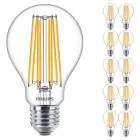 Multipack 10x Philips Corepro LED Bulbo E27 Pera Clara 17W 2452lm - 827 Luz muy Cálida | Reemplazo 150W