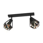 Eglo Luz de techo Carlton 7 Acero Negro Cobre | IP20 - Apta para 2x E27 